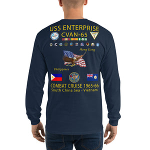 USS Enterprise (CVAN-65) 1965-66 Long Sleeve Cruise Shirt