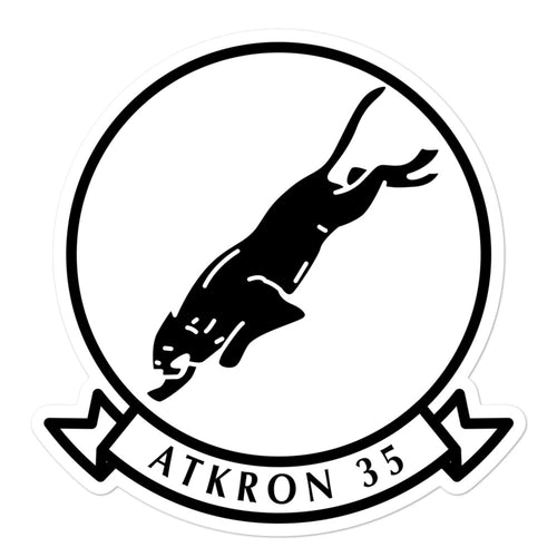 VA-35 Black Panthers Squadron Crest Vinyl Sticker