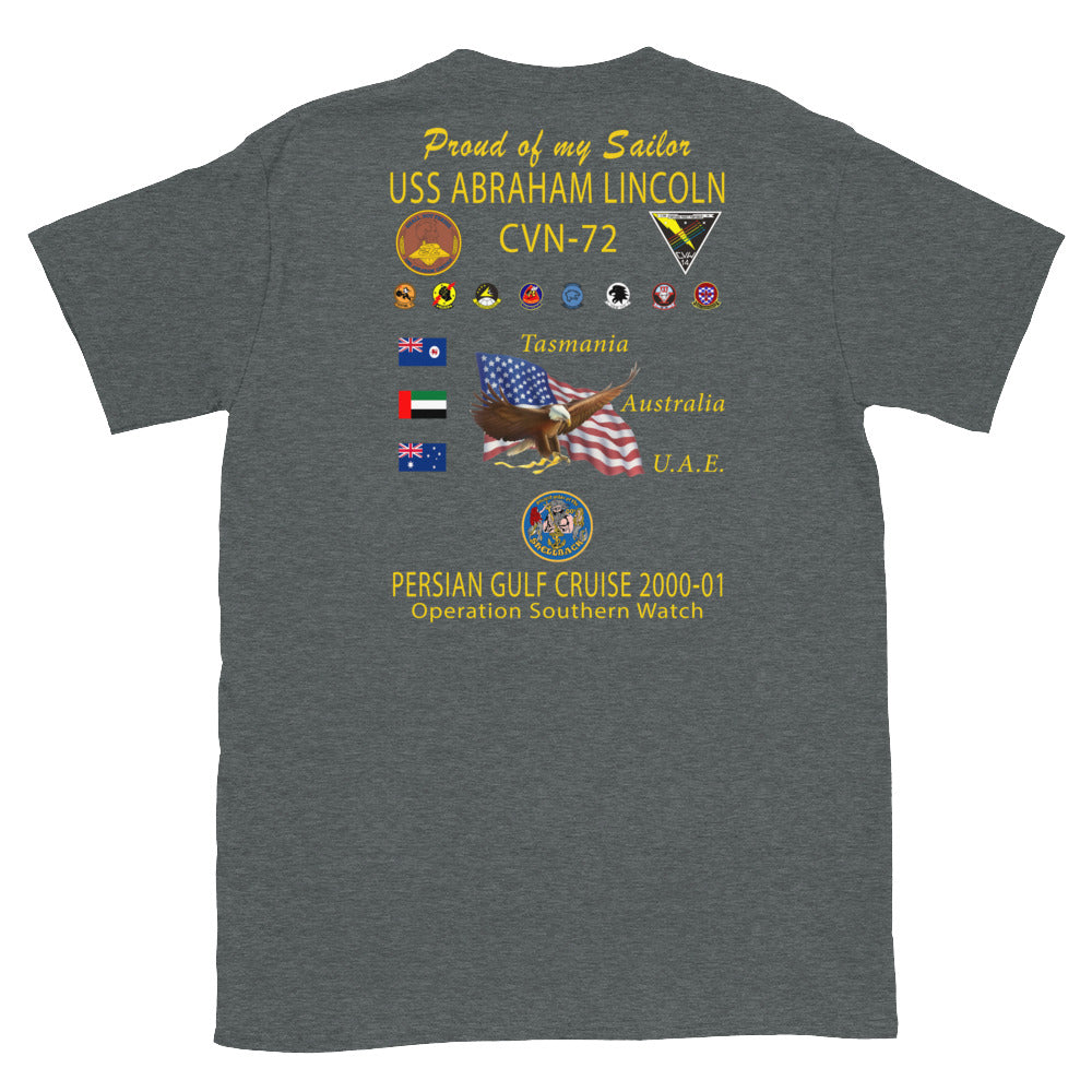 USS Abraham Lincoln (CVN-72) 2000-01 Cruise Shirt - Family