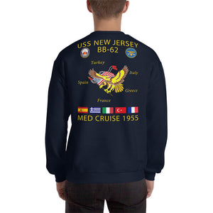 USS New Jersey (BB-62) 1955 Cruise Sweatshirt