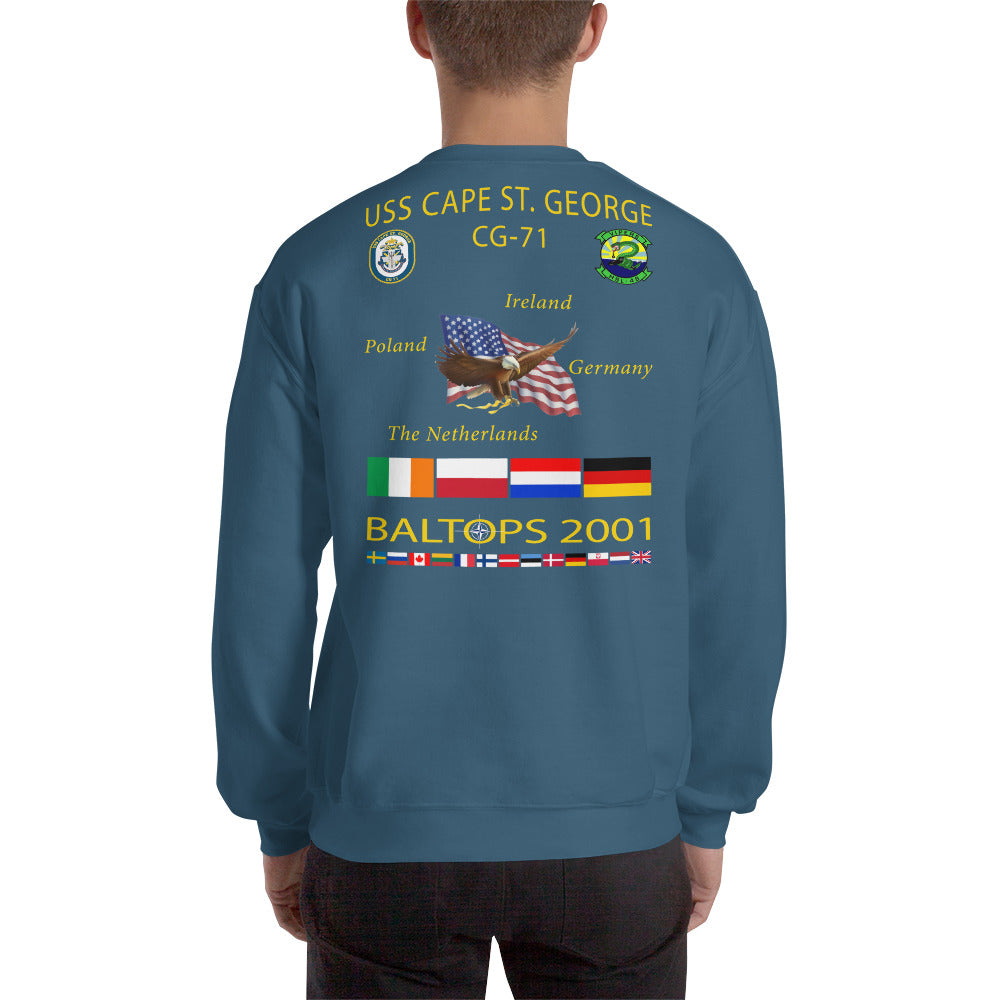 USS Cape St George (CG-71) 2001 Cruise Sweatshirt