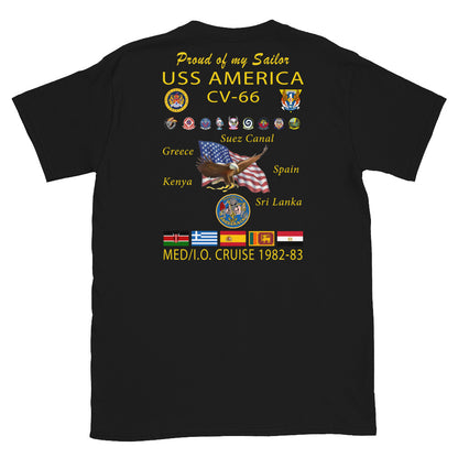 USS America (CV-66) 1982-83 Cruise Shirt - FAMILY