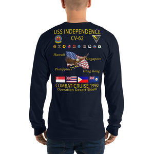 USS Independence (CV-62) 1990 Long Sleeve Cruise Shirt