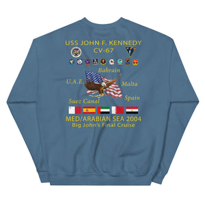 USS John F. Kennedy (CV-67) 2004 Final Cruise Sweatshirt