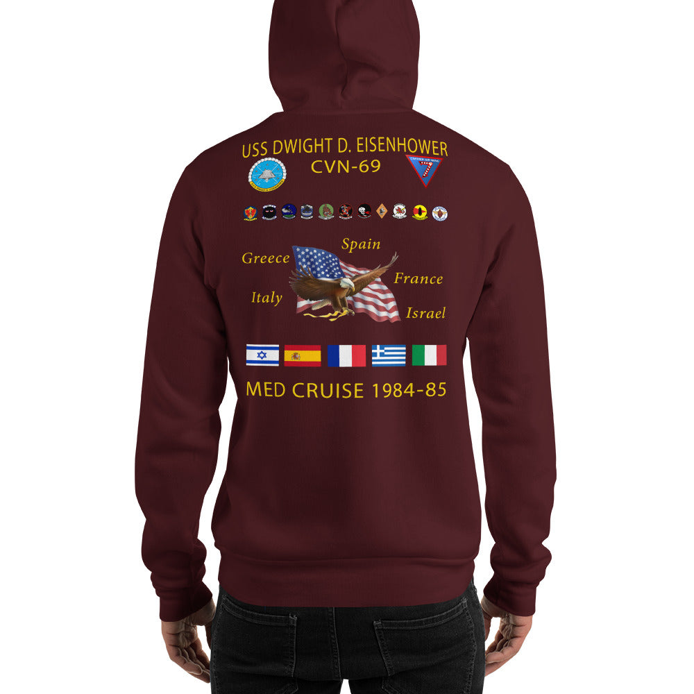 USS Dwight D. Eisenhower (CVN-69) 1984-85 Cruise Hoodie