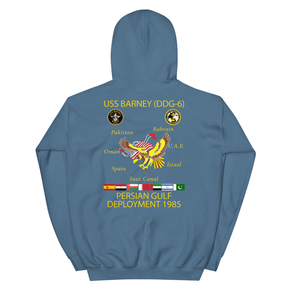 USS Barney (DDG-6) 1985 Cruise Hoodie