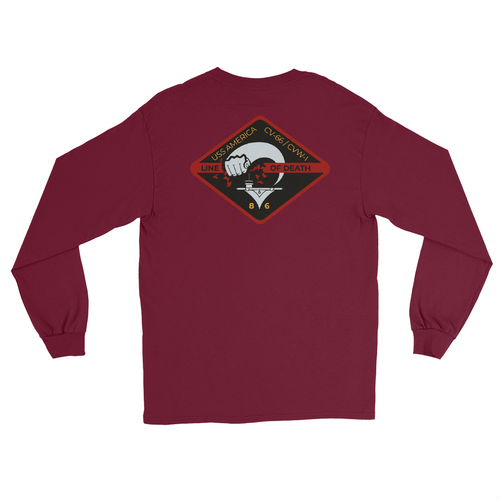 USS America (CV-66) '86 Line of Death - Special Edition Long Sleeve Shirt