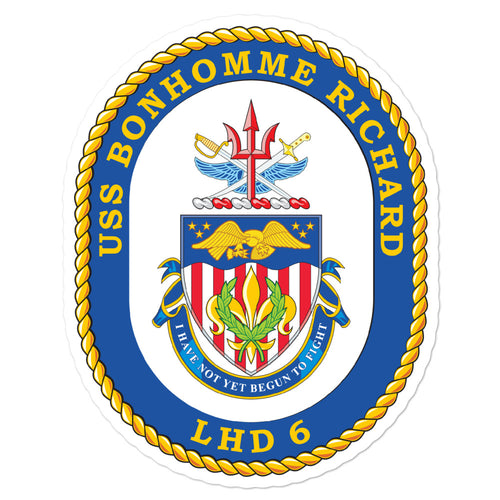 USS Bonhomme Richard (LHD-6) Ship's Crest Vinyl Sticker