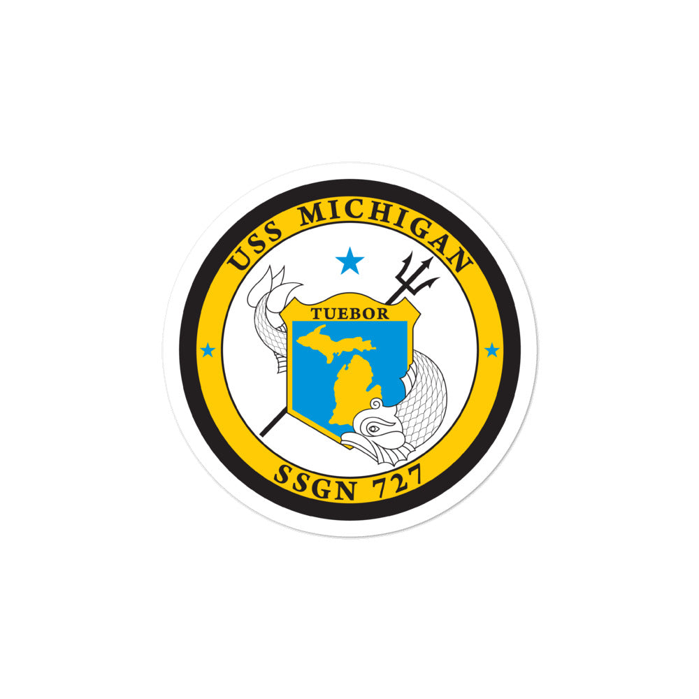 USS Michigan (SSGN-727) Ship's Crest Vinyl Sticker