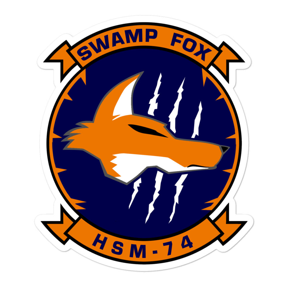 HSM-74 Swamp Foxes Squadron Crest Vinyl Sticker