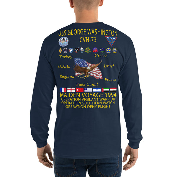 USS George Washington (CVN-73) 1994 Long Sleeve Cruise Shirt