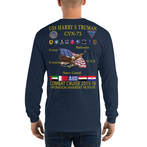 USS Harry S. Truman (CVN-75) 2015-16 Long Sleeve Cruise Shirt