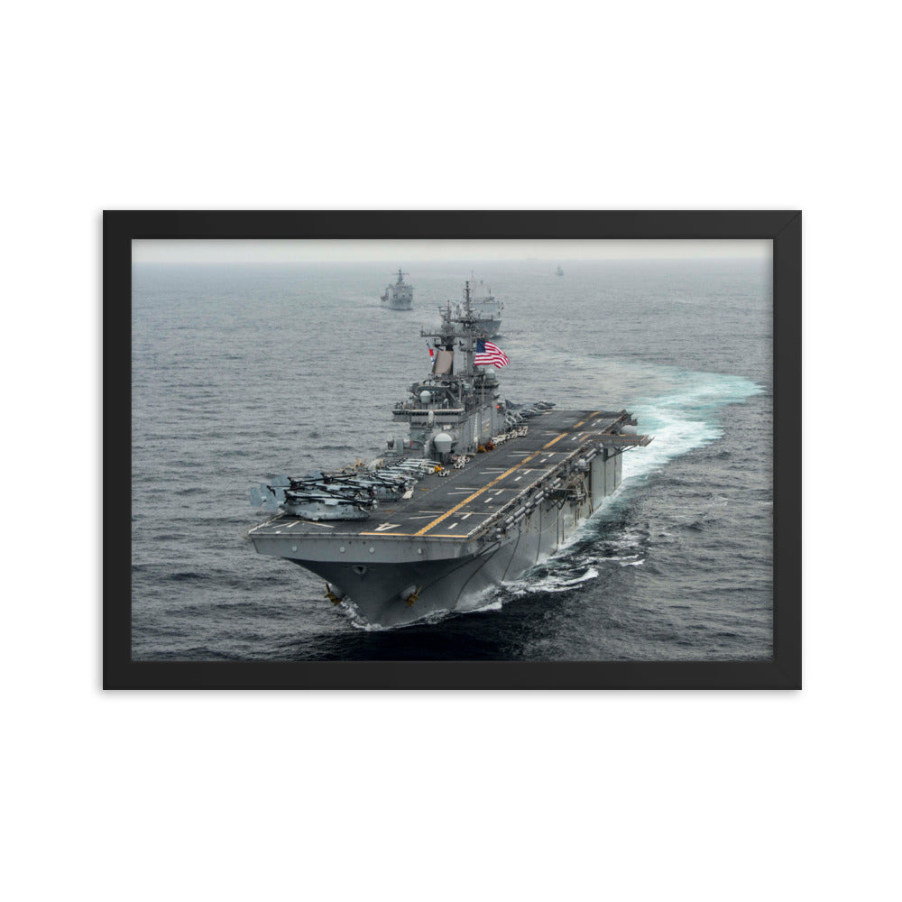 USS Boxer (LHD-4) Framed Ship Photo