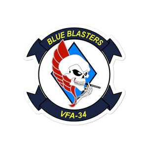 VFA-34 Blue Blasters Squadron Crest Vinyl Sticker