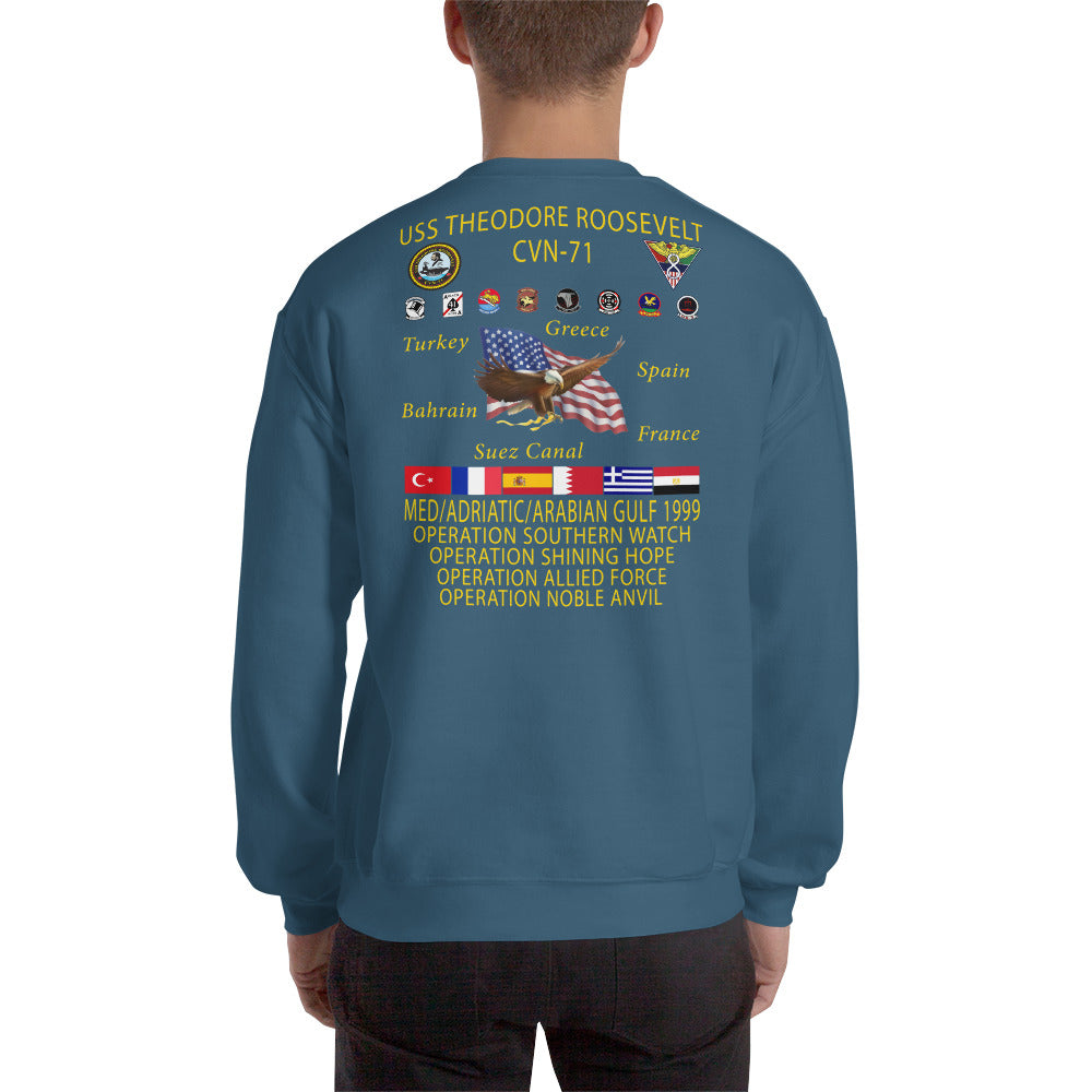 USS Theodore Roosevelt (CVN-71) 1999 Cruise Sweatshirt