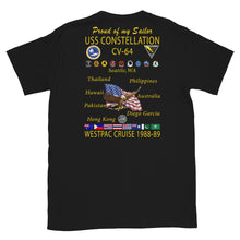 Load image into Gallery viewer, USS Constellation (CV-64) 1988-89 Cruise Shirt - FAMILY
