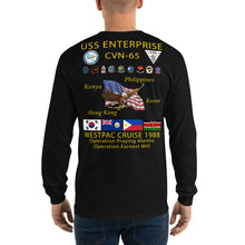 Load image into Gallery viewer, USS Enterprise (CVN-65) 1988 Long Sleeve Cruise Shirt