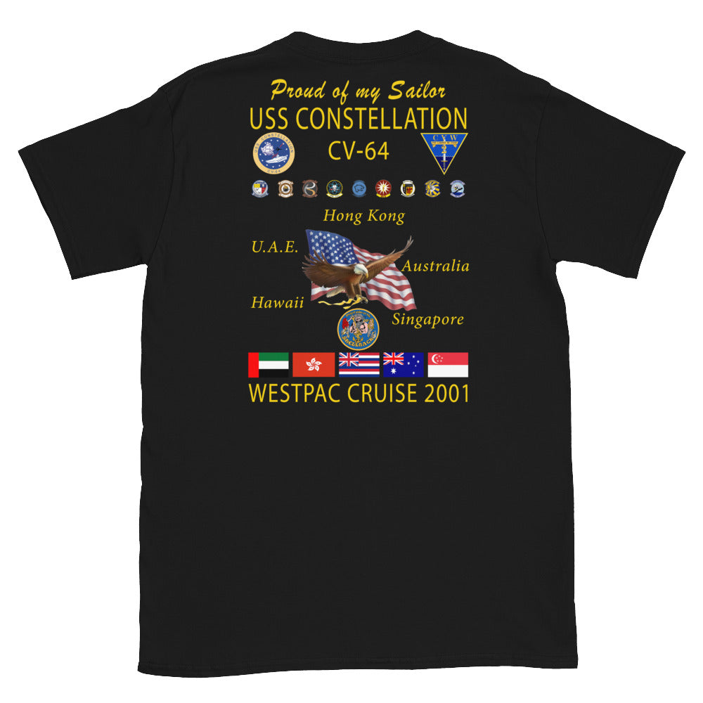 USS Constellation (CV-64) 2001 Cruise Shirt - FAMILY