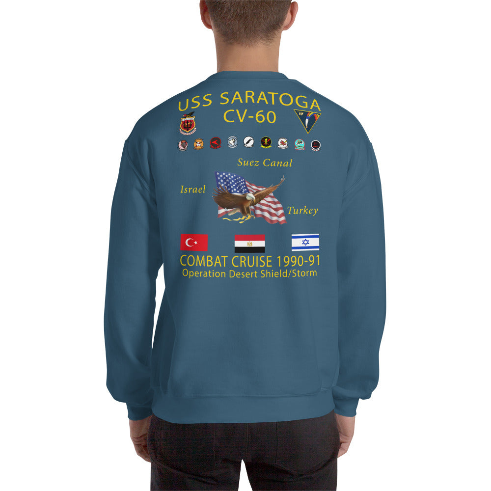 USS Saratoga (CV-60) 1990-91 Cruise Sweatshirt