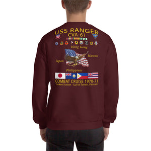 USS Ranger (CVA-61) 1970-71 Cruise Sweatshirt