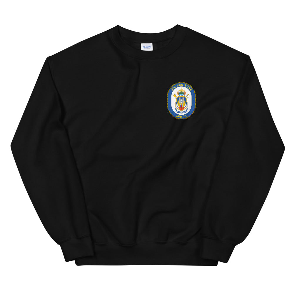 USS New York (LPD-21) Ship's Crest Sweatshirt