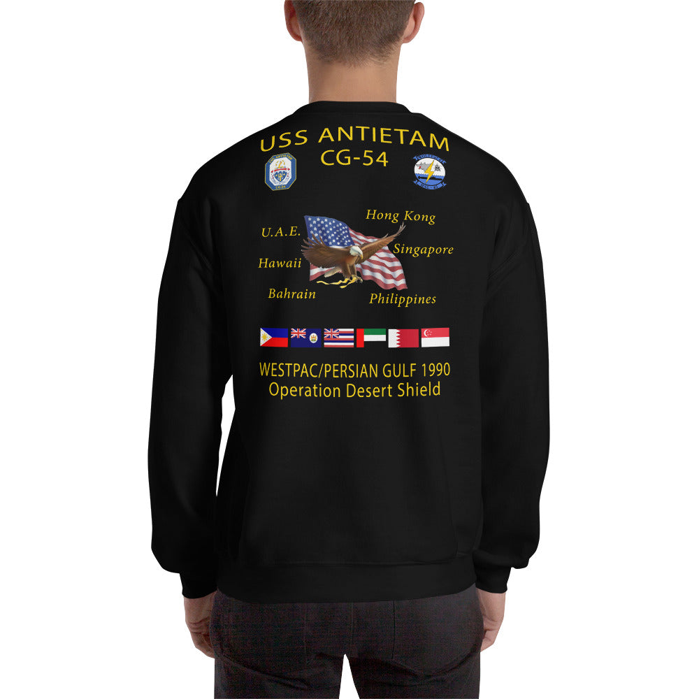 USS Antietam (CG-54) 1990 Cruise Sweatshirt