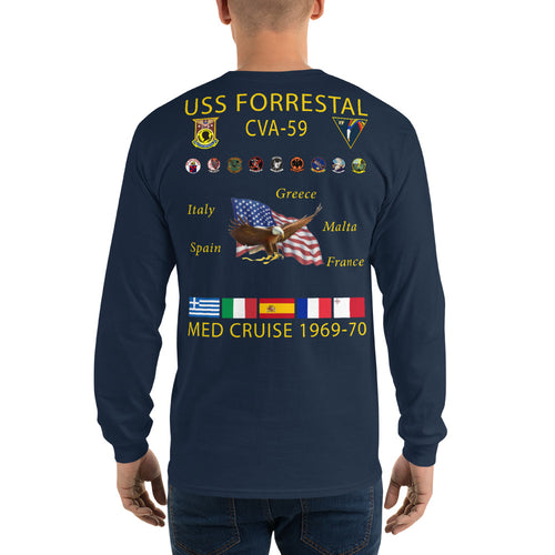 USS Forrestal (CVA-59) 1969-70 Long Sleeve Cruise Shirt