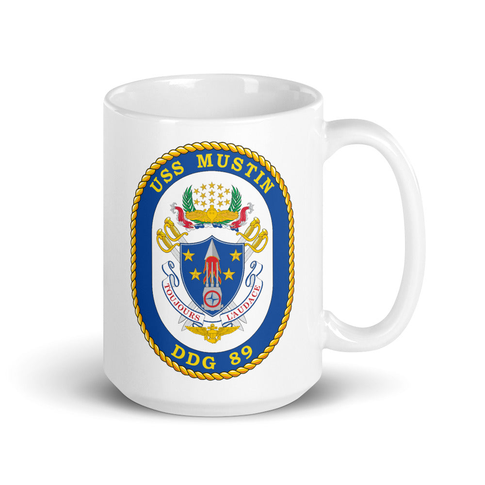 USS Mustin (DDG-89) Ship's Crest Mug
