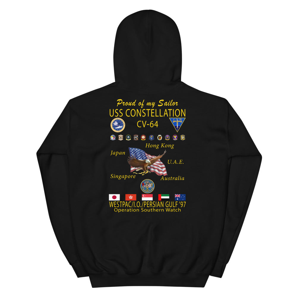 USS Constellation (CV-64) 1997 Cruise Hoodie - FAMILY