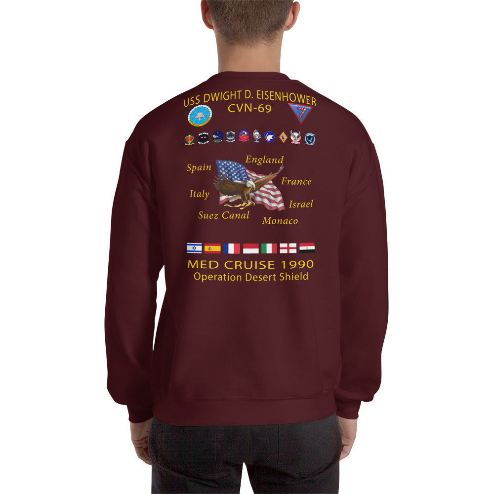 USS Dwight D. Eisenhower (CVN-69) 1990 Cruise Sweatshirt