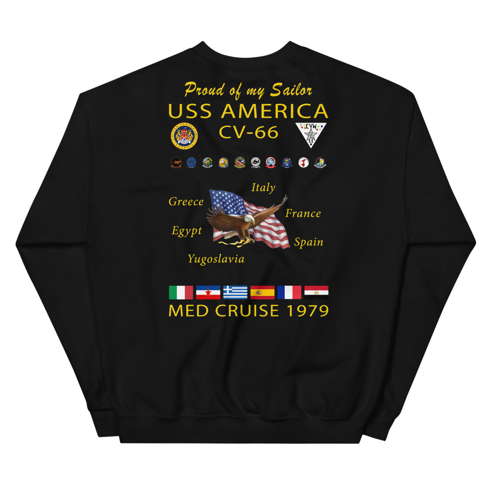 USS America (CV-66) 1979 Cruise Sweatshirt - FAMILY