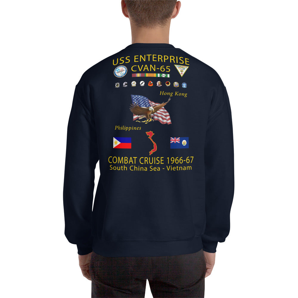 USS Enterprise (CVAN-65) 1966-67 Cruise Sweatshirt