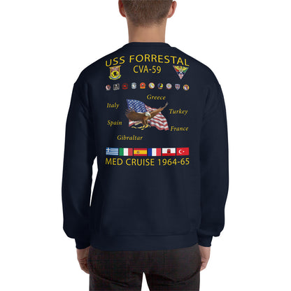 USS Forrestal (CVA-59) 1964-65 Cruise Sweatshirt