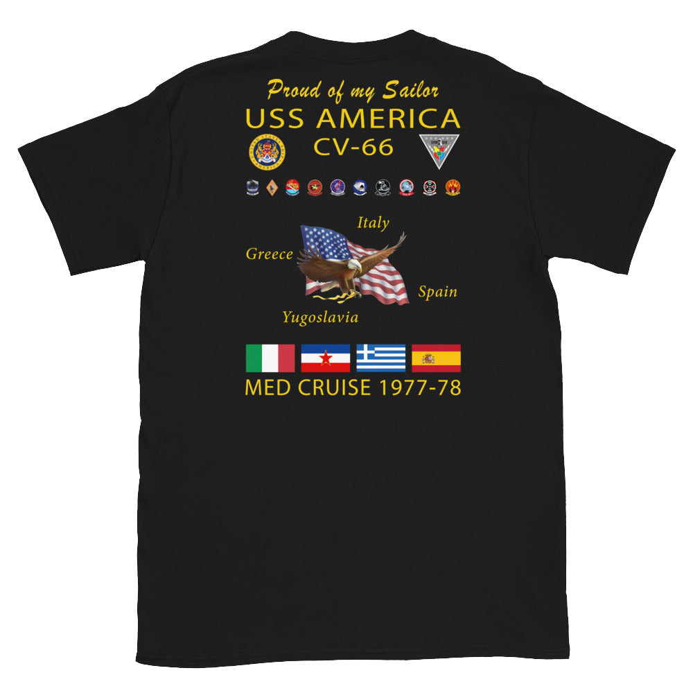 USS America (CV-66) 1977-78 Cruise Shirt - FAMILY