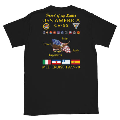 USS America (CV-66) 1977-78 Cruise Shirt - FAMILY