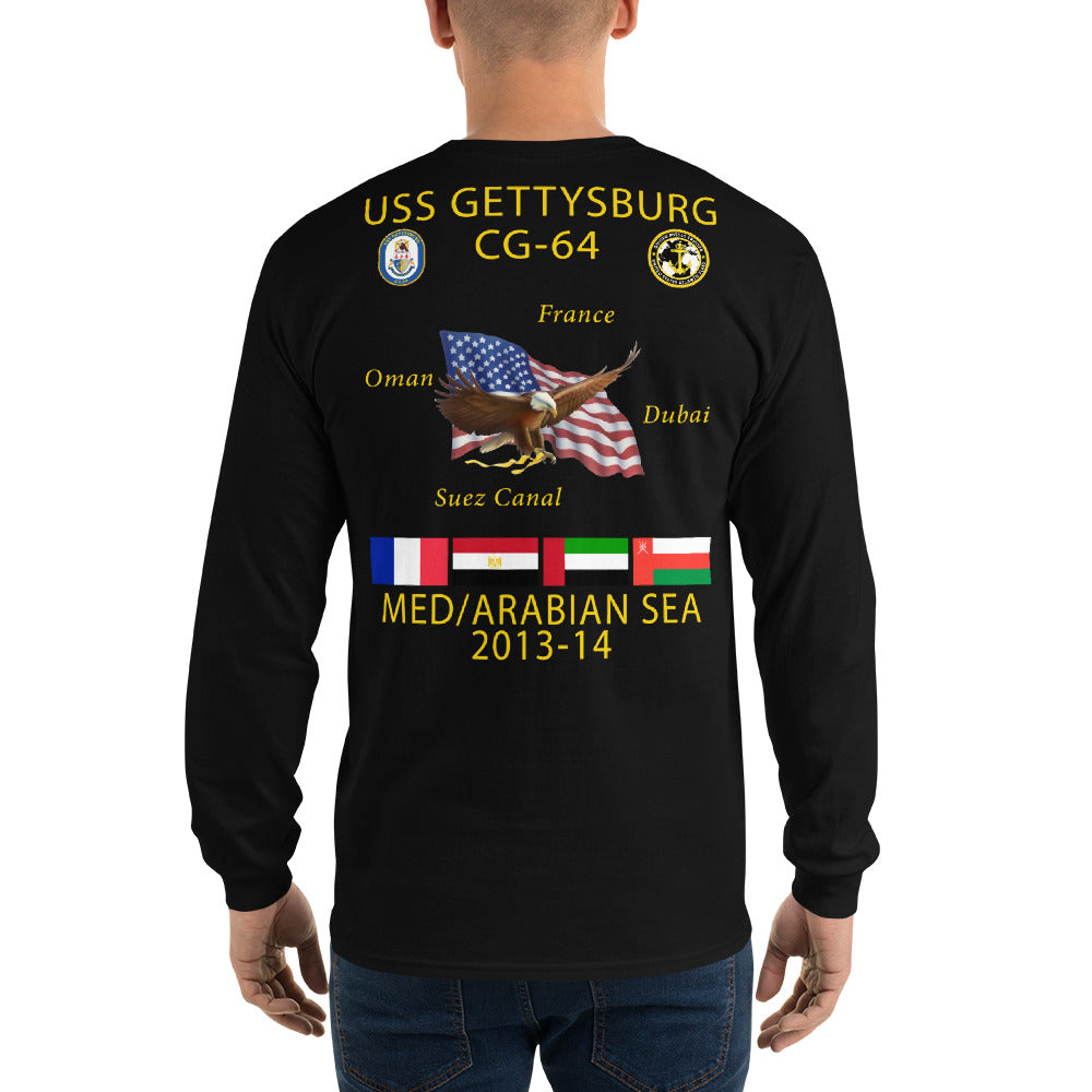 USS Gettysburg (CG-64) 2013-14 Long Sleeve Cruise Shirt