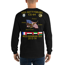 Load image into Gallery viewer, USS Gettysburg (CG-64) 2013-14 Long Sleeve Cruise Shirt