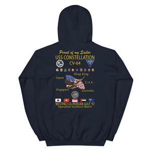 USS Constellation (CV-64) 1997 Cruise Hoodie - FAMILY