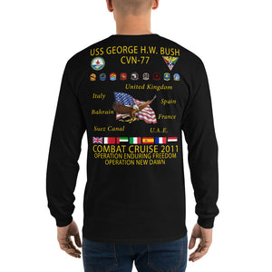 USS George HW Bush (CVN-77) 2011 Long Sleeve Cruise Shirt