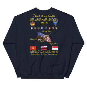 USS Abraham Lincoln (CVN-72) 2004-05 Cruise Sweatshirt - Family