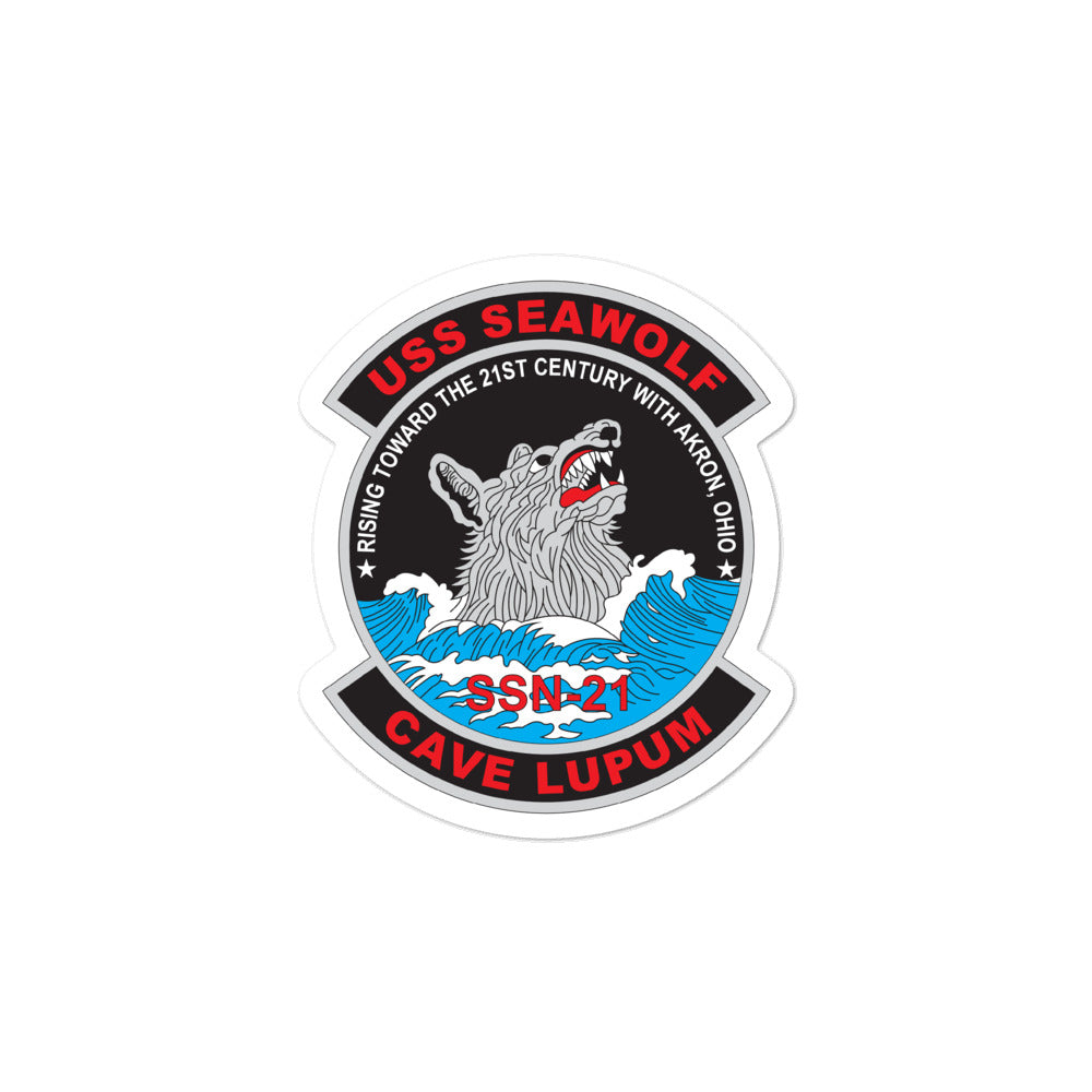 USS Seawolf (SSN-21) Ship's Crest Vinyl Sticker