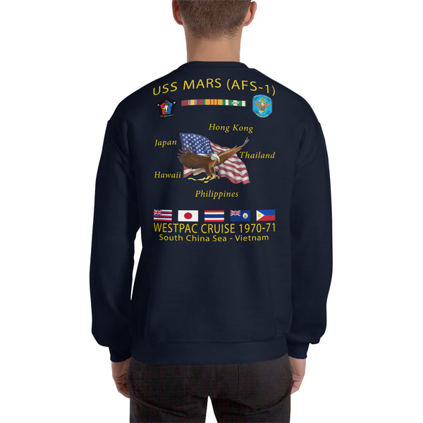 USS Mars (AFS-1) 1970-71 Cruise Sweatshirt