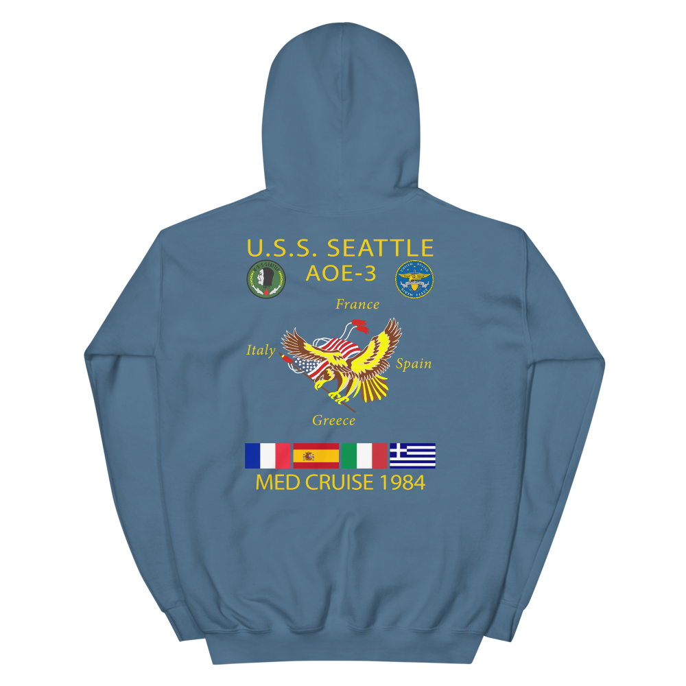 USS Seattle (AOE-3) 1984 Cruise Hoodie