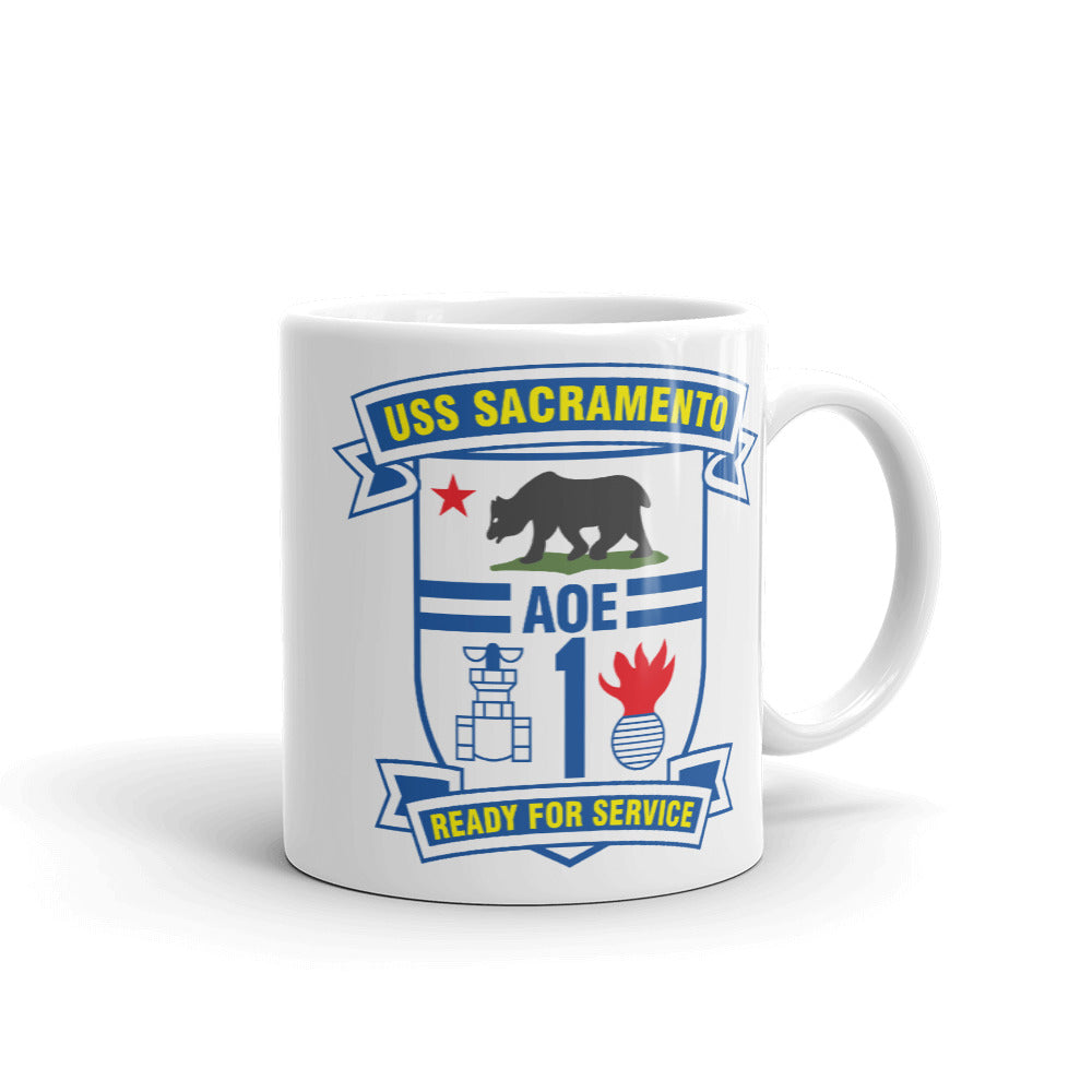 USS Sacramento (AOE-1) Ship's Crest Mug
