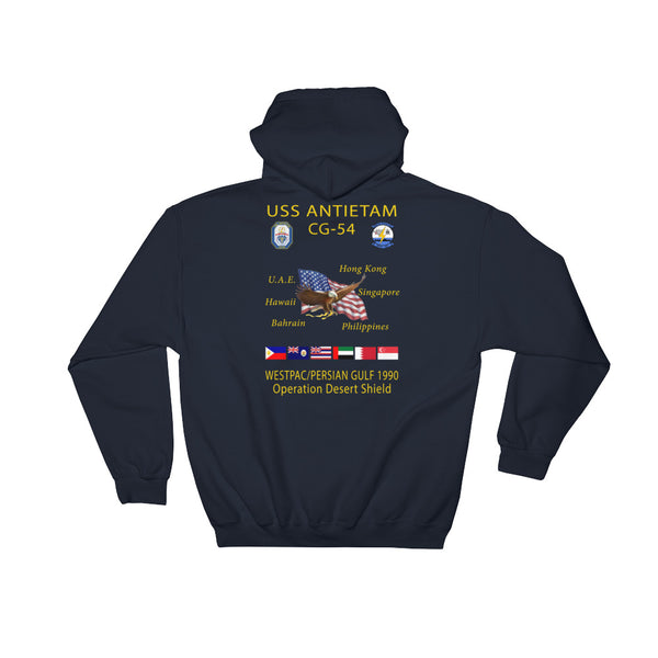USS Antietam (CG-54) 1990 Cruise Hoodie