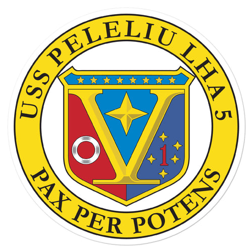 USS Peleliu (LHA-5) Ship's Crest Vinyl Sticker