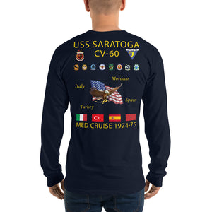 USS Saratoga (CVA-60) 1974-75 Long Sleeve Cruise Shirt