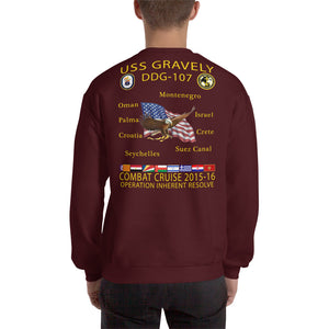 USS Gravely (DDG-107) 2015-16 Cruise Sweatshirt