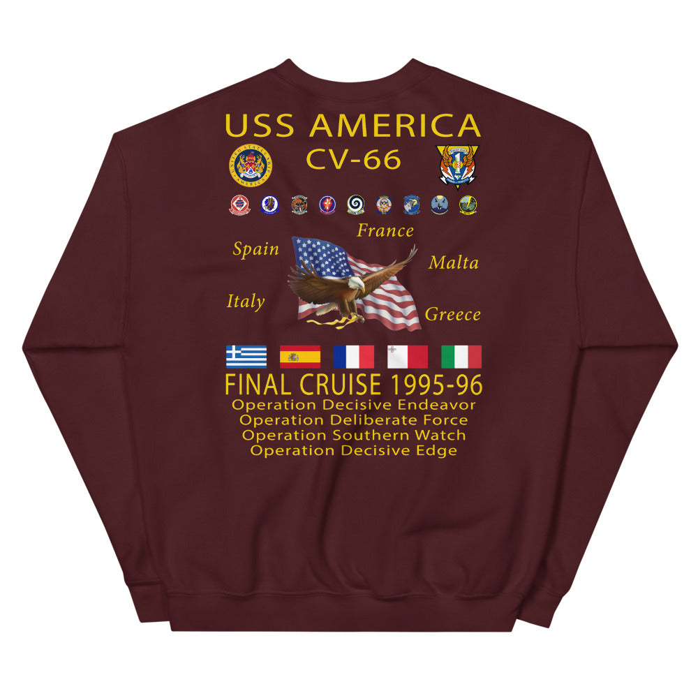 USS America (CV-66) 1995-96 Cruise Sweatshirt