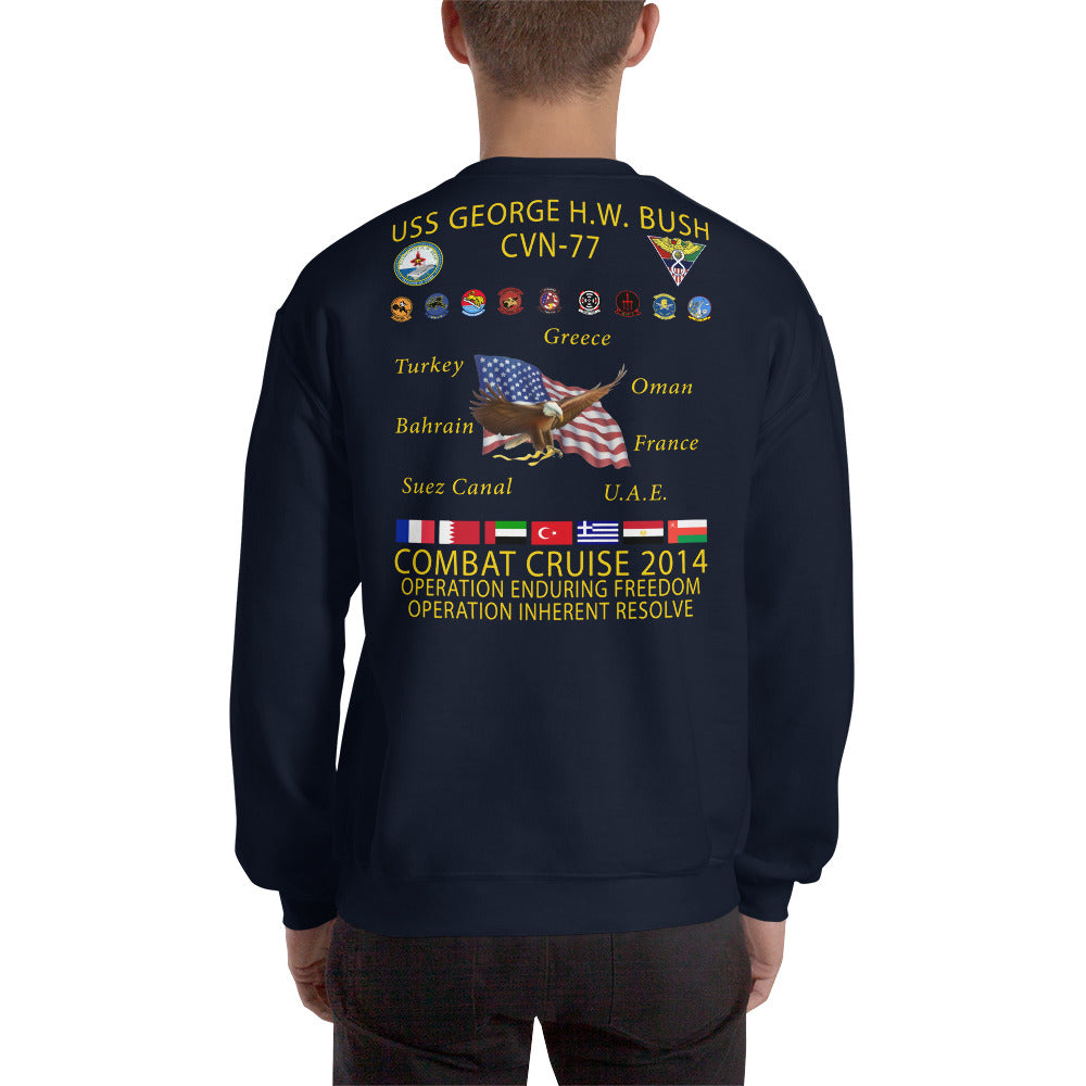 USS George H.W. Bush (CVN-77) 2014 Cruise Sweatshirt